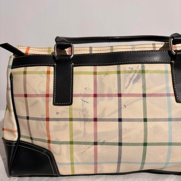 Coach Peyton Tattersall Plaid Shoulder Bag - Cream - Picture 8 of 8